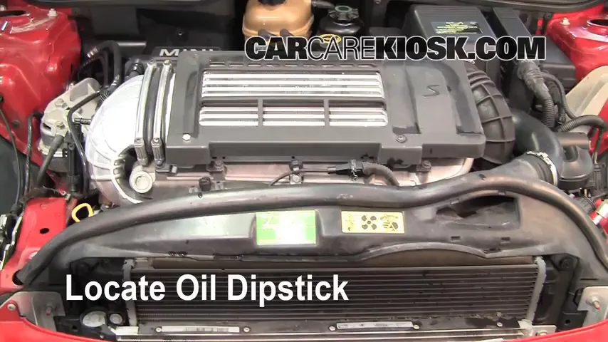 2004 Mini Cooper S 1.6L 4 Cyl. Supercharged Oil Check Oil Level